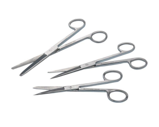 Nožnice chirurgické KRUUSE rovné O/T 145 mm