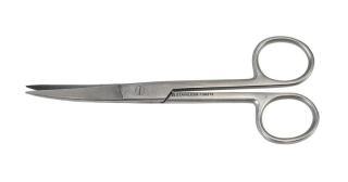 Nožnice chirurgické KRUUSE zahnuté O/O 145 mm