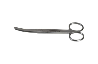 Nožnice chirurgické KRUUSE zahnuté T/T 145 mm