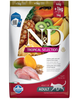 Farmina N&D cat TROPICAL SELECTION (AG) adult, chicken 4 + 1 kg