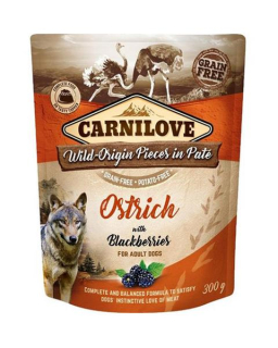 Carnilove dog Kapsička Paté Ostrich with Blackberries 12 x 300 g
