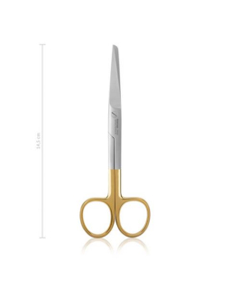 Nožnice chirurgické, zahnuté TC 145 mm