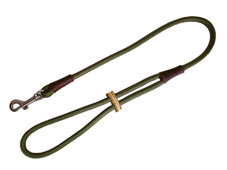 BAFPET Vypúšťacia vôdzka - koncovka 2x karabínka POLYAMID 10 mm Farba: Zelená, Rozmer: 10mm x 85cm 15787
