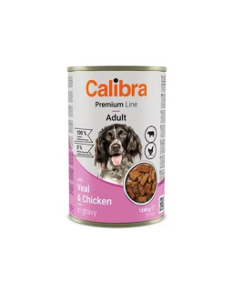 Calibra KONZERVA dog Adult Premium Teľacia & kura 1240 g
