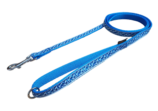 BAFPET Popruhová vodítka TROJÚHELNÍČKY Barva: Modrá, Rozměr: 15mm x 150cm 18208TR