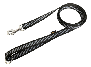 BAFPET Popruhová vodítka ŽEBŘÍK Barva: Šedá, Rozměr: 15mm x 150cm 18208Z