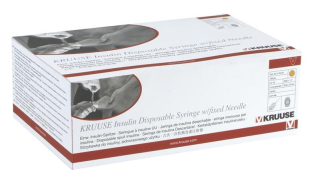 Striekačka KRUUSE TBC 3-dielna, 1 ml s ihlou 25 G x 5/8