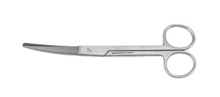 Nožnice chirurgické KRUUSE Cooper zahnuté O/T 160 mm