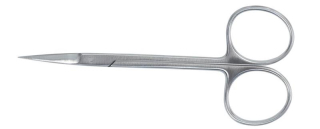 Nožnice očné KRUUSE rovné O/O 120 mm