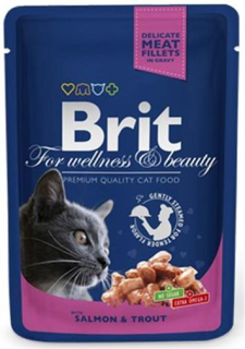 BRIT Premium cat Kapsička Adult Salmon & Trout 100 g