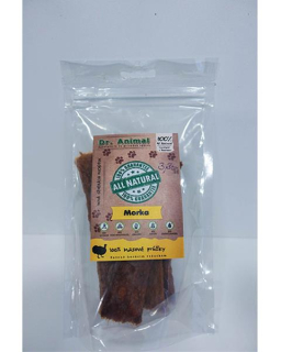Pamlsok Dr. Animal morka mäs. prúžky 80g
