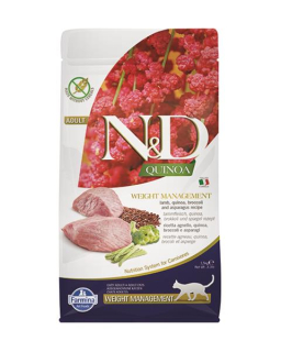 Farmina N&D cat QUINOA (GF) adult, weight managment, lamb 1,5 kg