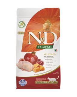 Farmina N&D cat PUMPKIN (GF) adult, neutered, quail & pomegranate 1,5 kg