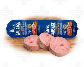 Saláma BRIT dog Beef & Fish-Sport Formula 800 g