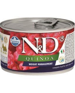 Farmina N&D dog QUINOA weight management konzerva 140 g