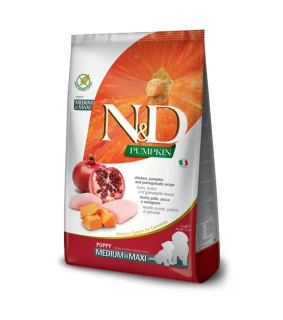 Farmina N&D dog PUMPKIN (GF) puppy medium & maxi, chicken & pomegranate 12 kg